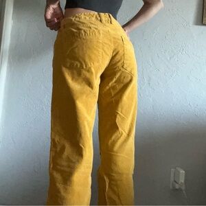 Vintage Yellow Jcrew Pants Corduroy Cords Low Rise Bootcut